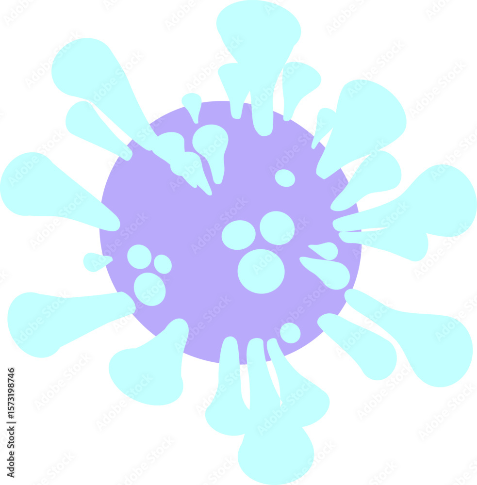 Fototapeta premium Virus design in bright neon color