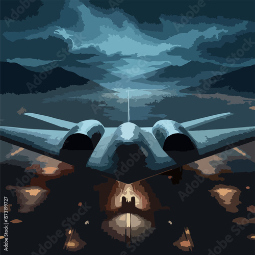 Tactical Bomber Jet Vector – B2 Design