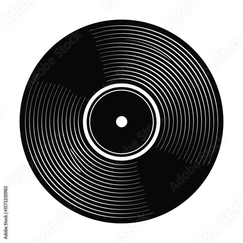 Vintage Vinyl Record Music Retro Audio Icon