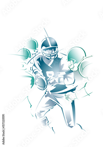 Match situation between several players in American football
