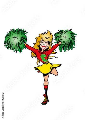 Cheerleader dancing