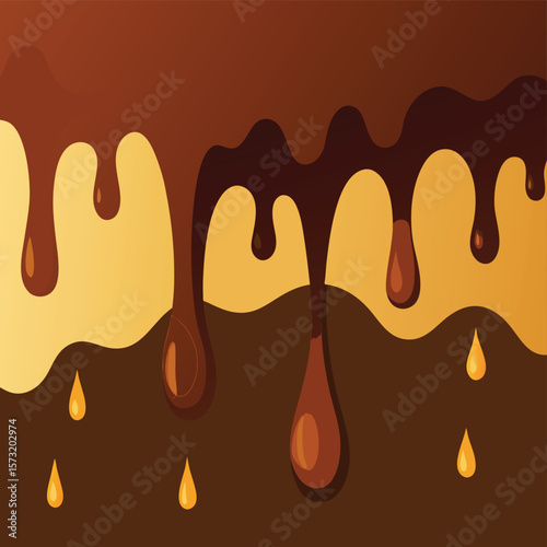 melted chocolate dripping