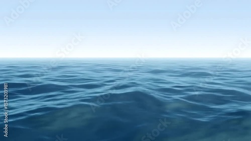 Calm ocean surface with a clear sky