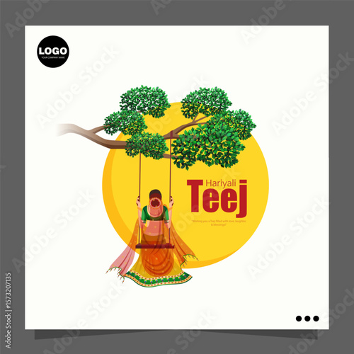 Haryali Teej is a Hindu festival celebrated by women to welcome the monsoon.