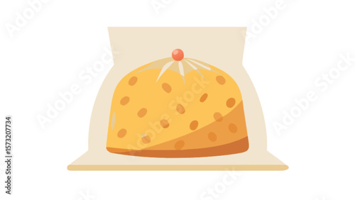 Explore delicious sponge cake recipe in packaging vector illustration for bakery and dessert lovers design