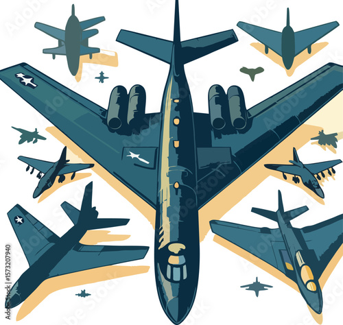 Airpower Symbol – B2 Jet Vector Artwork