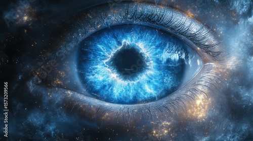 Cosmic Eye Nebula Reflection, Mystical Gaze