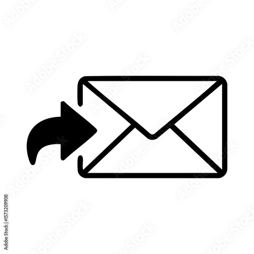 Email send icon with arrow for outbound messaging and customer communication tools