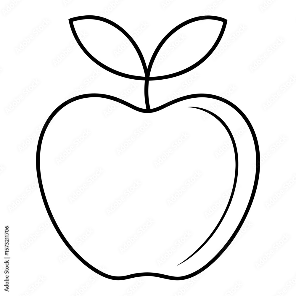 Fototapeta premium apple outline vectors