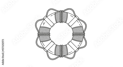 Intricate Geometric Circular Design with Repeating Patterns and Elaborate Outlines Evoking Architectural Plans and Artistic Expression