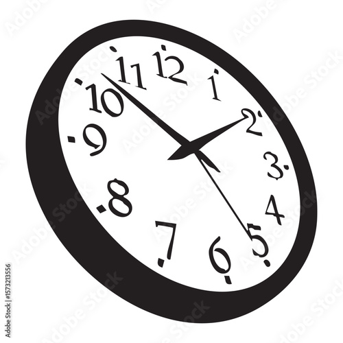 Clock Face: A classic clock face with black frame displays the time, highlighting the importance of time and the value of every moment.