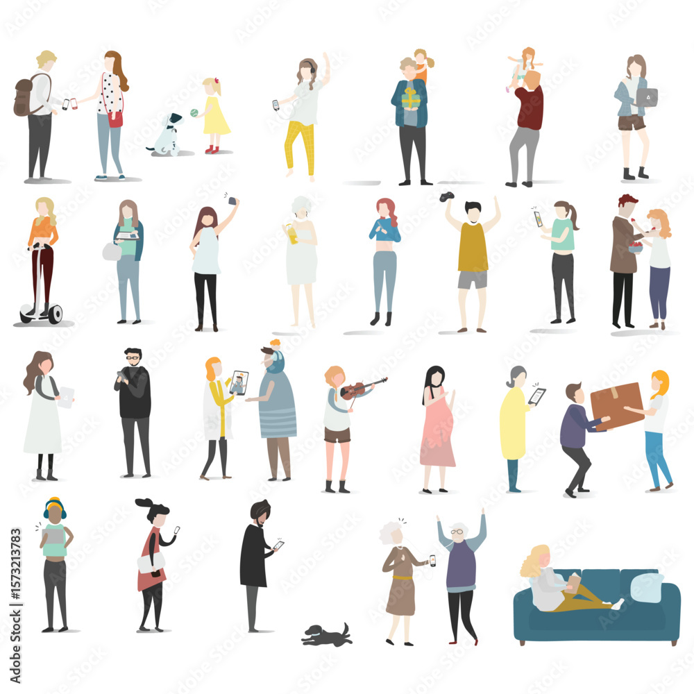 Obraz premium silhouette of people , silhouette of humans