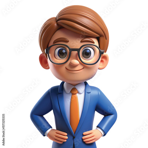 Funny Cartoon Teacher 3D Avatar Character