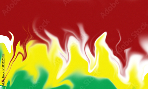 Vibrant Abstract Background with Red, Yellow, Green, and White Swirls