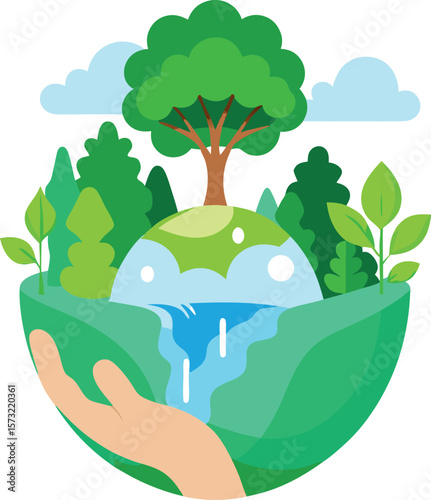 Protecting nature and water resources with caring hands