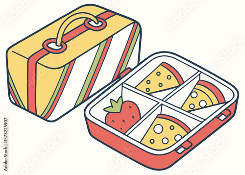 Colorful Lunchbox with Healthy Snacks Including Cheese, Fruits, and Vegetables for Healthy Eating Blogs, Meal Planning Websites, and Nutrition Awareness Content  