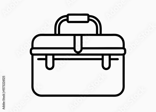 Simple Line Art of a Toolbox for Business Blogs, Creative Projects, Educational Websites, and Branding Materials  