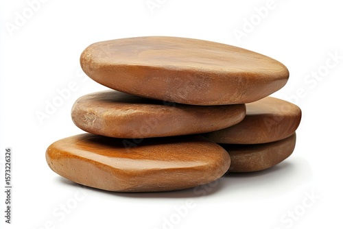 Stacked Wellness Stones – Clean Isolated Sauna Object Vector