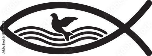 Christian Fish Symbol Silhouette Vector