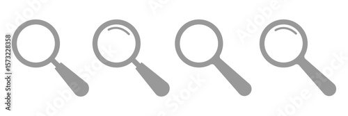 Magnifying glass icon. magnifying glass loupe icon, magnifier icon. vector illustration.