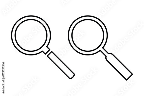 magnify icon. search icon, magnifying glass icon. vector isolated.