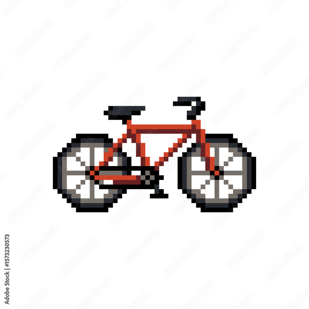 Obraz premium 8-Bit Pixel Bicycle Icon