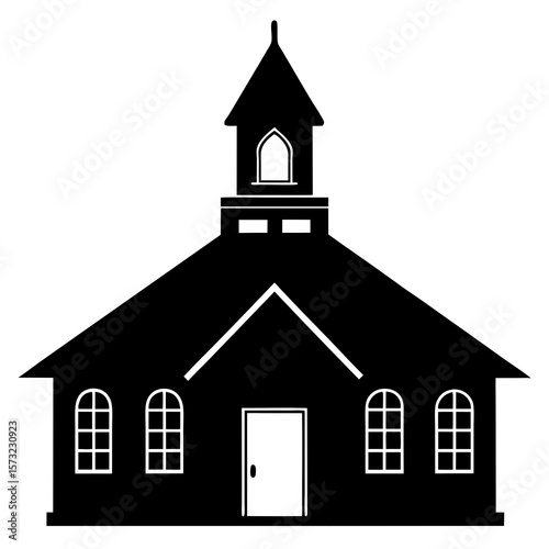 church silhouette vector