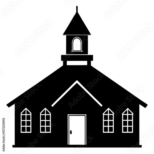 church silhouette vector