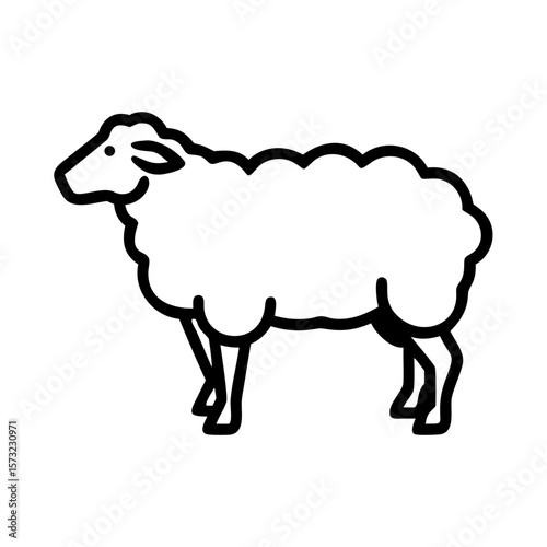 vector illustration of sheep