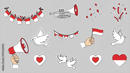 Indonesian Independence Day Festive Illustrations & Graphics