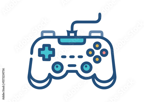Gaming Controller Vector,  Game-pad Icon Illustration