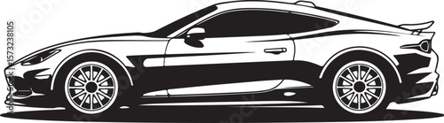 black sports car side view clip art preview