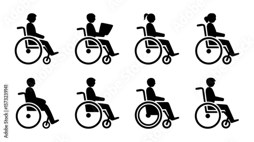 Diverse group of people in wheelchairs representing accessibility and inclusion