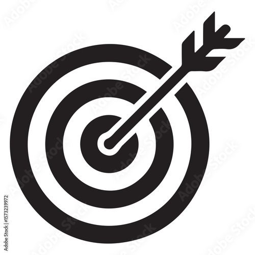 Bullseye Target Icon – Accuracy, Goal, Success Concept