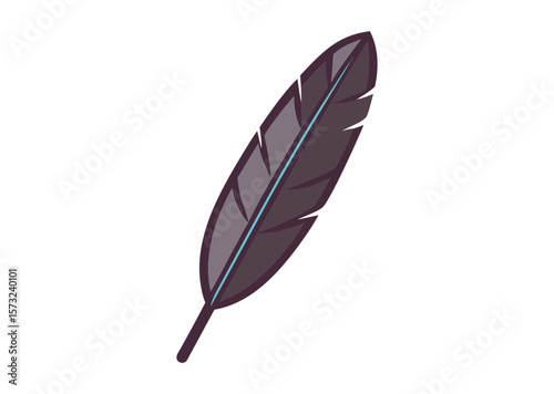 Bird feather Vector, Bird feather Icon Illustration
