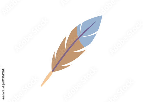 Bird feather Vector, Bird feather Icon Illustration