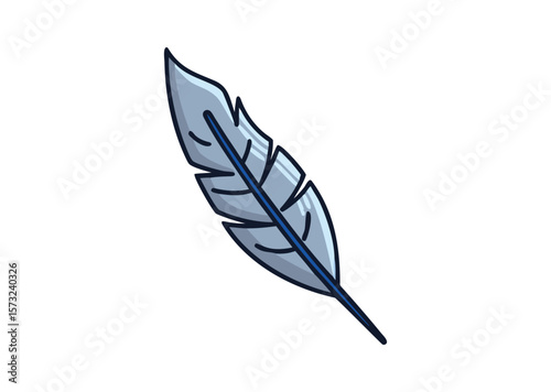 Bird feather Vector, Bird feather Icon Illustration