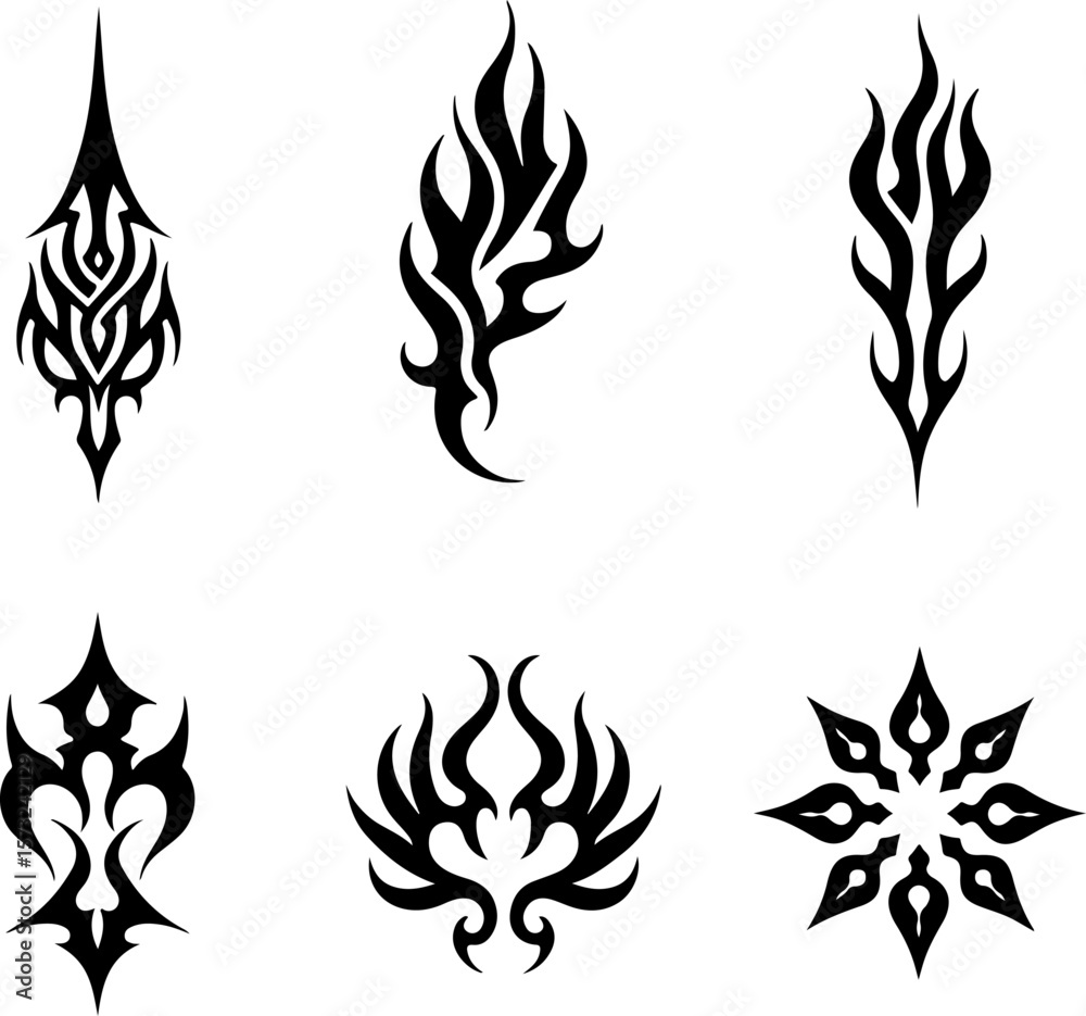 tribal, abstract, symbol, tattoo design, mystic, vector design tribal, abstract, symbol, tattoo design, mystic, vector design