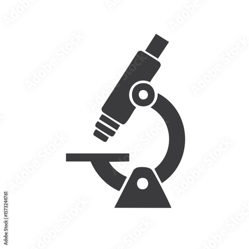 Microscope Icon Revealing Scientific Discovery in Educational or Medical Research Concepts