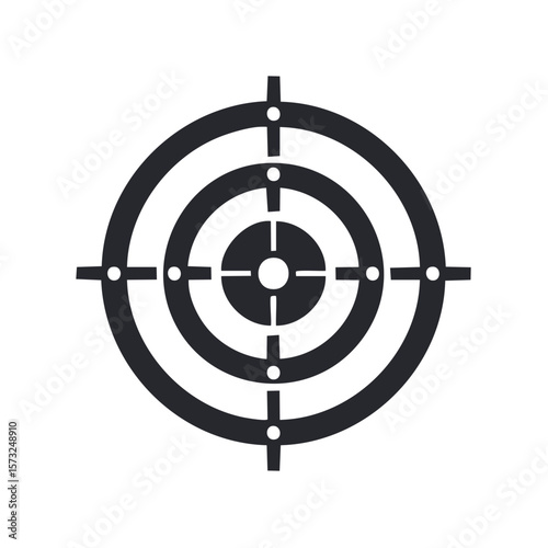 Simple Target Icon with Circular Design for Accuracy, Focus, and Precision
