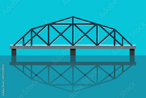 modern bridge over white background