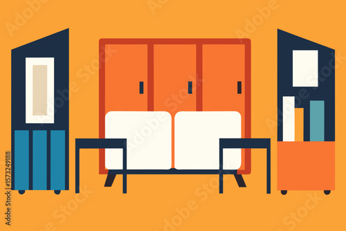 two chairs in a room