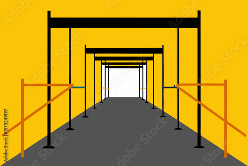 illustration of a corridor with a door
