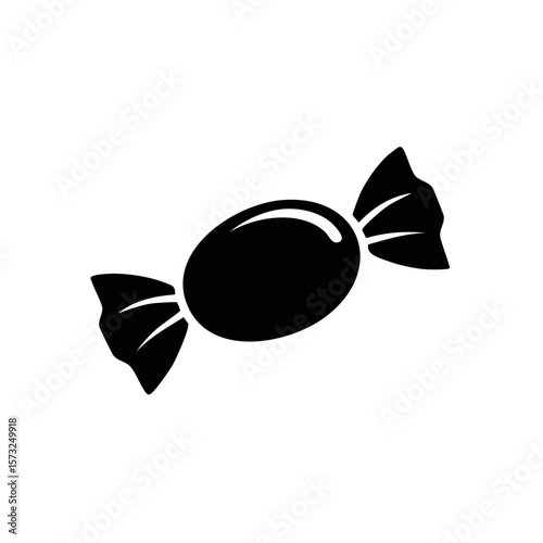 Single Wrapped Candy Silhouette for Halloween or Trick or Treat Celebrations