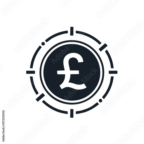 Targeted Pound Sterling Currency Symbol Financial Market Goal Monetary Aims
