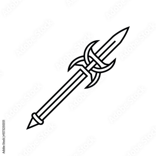 Celtic blade line art