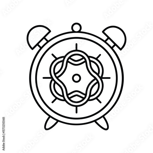 Celtic alarm clock line art