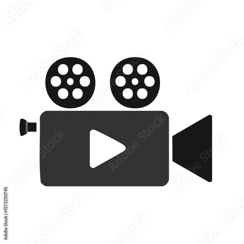 Retro Movie Camera Illustration Film Making Cinematography Equipment Concept