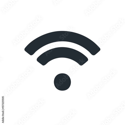 Simple Wireless Signal Icon, Connection Indicator, Wifi Symbol, Network Connectivity, Internet Access