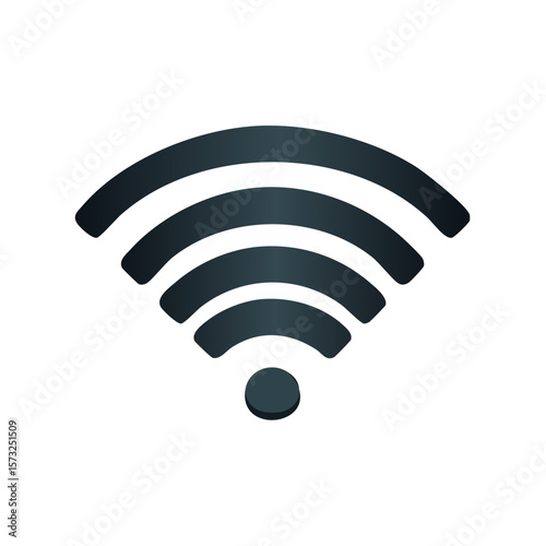 Wireless Connectivity Gradient Icon Symbol: Internet Access, Online Connection Graphic